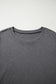 Dark Grey Double Ruffled Short Sleeve Plus Size Top