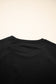 Black Varsity Spirit Striped 89 Graphic Casual Sweatshirt