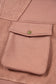 Camel Exposed Seam Side Pockets Half Zipper Baggy Sweatshirt