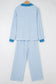 White Stripe Collared Pullover Top and Drawstring Pant Set