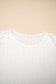 White Scalloped Lace Trim Jacquard Textured T Shirt