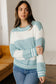 Khaki Two Tone Striped Patchwork Drop Shoulder Loose Sweater