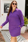Wisteria Collar Half Zip Pullover Mini Skirt Plus Size 2pcs Set