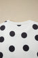 White Polka Dot Short Sleeve Top Casual Skort 2pcs Outfit