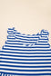 Sky Blue Stripe U Neck Sleeveless Loose Fit Mini Dress