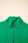 Bright Green Textured Short Sleeve Half Zip Drawstring Waist Romper