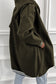 Four Leaf Clover Contrast Cuffed Drop Shoulder Zip up Tunic Hoodie