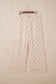 White Polka Dot Print Patched Pocket Loose Pants