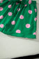 Pink Polka Dot Print V Neck Tee Short Set