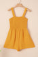 Green Casual Pocketed Smocked Sleeveless Romper