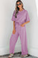 Sky Blue Drop Shoulder Boxy Tee and Barrel Pants Set