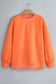 Brown Colorblock Polka Dot Contrast Trim Oversized Sweatshirt