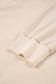 Beige Raw Edge Flower Patch Drop Shoulder Casual Top