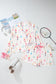 White Plus Size Wine Glass Print Bow Knot Pajama Set