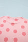 White Polka Dot Short Sleeve Top Casual Skort 2pcs Outfit