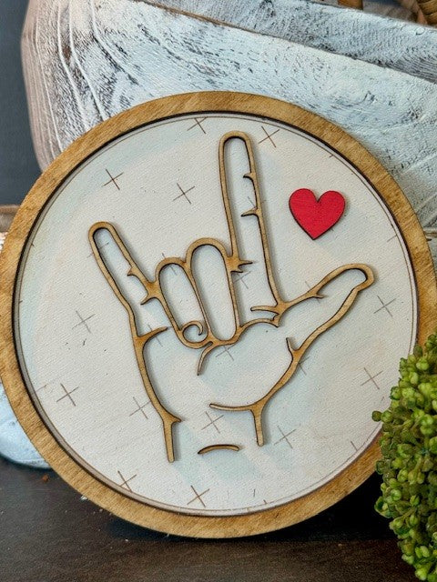 I Love You Plaque
